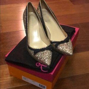 Kate Spade Pernil Gold Glitter Heel